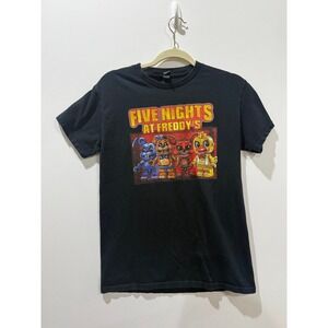 Gildan Five Nights at Freddys Kids Small Black Excellent Graphic Tee FNAF Shirt